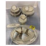 LENOX FLORAL RIM CHINA SET