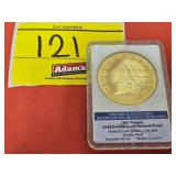 1861 PAQUET GOLD DOUBLE EAGLE REVERSE PROOF COIN