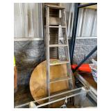 WOODEN SHUTTERS, WOODEN LADDER, PULLEY PIECE