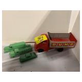 DUMP TRUCK W/ PLASTIC CAB, TOOTSIETOY SINCLAIR
