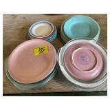 RIO CENTURY COLORFUL CHINA, PIE PLATES, ETC