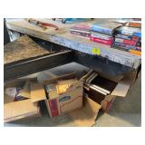 GROUP OF BOOKS, 3 BOXES OF BOOKS UNDER WAGON