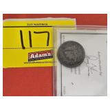 1837 LARGE ONE CENT PIECE