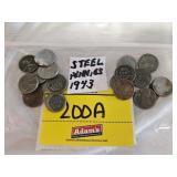 (20) 1943 STEEL PENNIES