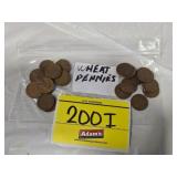 (20) WHEAT PENNIES