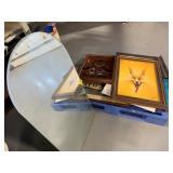 WALL MIRROR, PALLET OF FRAMED WALL ART, SATANIC