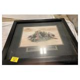 LARGE BRAVERY MILITARY FRAMED PRINT