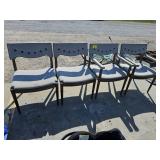 (4) CHAIRS...(2) WITH ARMS & (2) WITHOUT ARMS