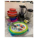 NINJA & GE BLENDERS, PLASTIC FOOD BOWLS, BALL
