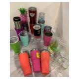 GROUP OF YETI & TRAVEL TUMBLERS OF ALL KINDS