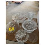 GROUP OF CUT GLASS & PRESSED GLASS OF ALL KINDS