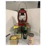 GOLTERMANN ICE CREAM CANS, BARN LANTERN, TEA