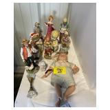 GLASS DOOR KNOB SET, BABY DOLL, FIGURINES