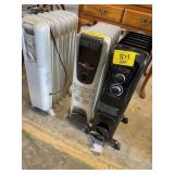 3 RADIATOR HEATERS