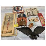METAL EAGLE PLAQUE, OLD GLORY PRINT, PLAQUE EAGLE