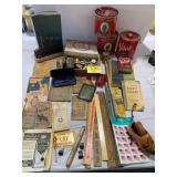 TOBACCO TINS, ANTIQUE TRAVEL BOOKLETS, ANTIQUE