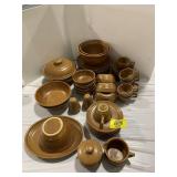 WESTERN STONEWARE BROWN GLAZE CHINA