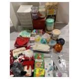 CANDLES, STRAW BALE, PEELING FOOT MASK, CHRISTMAS