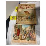 ANTIQUE BIBLE STORIES BOOK W/ GREAT LITHO