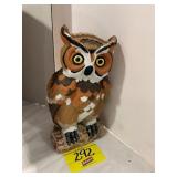 PAINTED CONCRETE OWL FIGURE - 10'