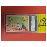 GRADED 1959 TOPPS, #470, MUSIAL RAPS OUT 3,000TH
