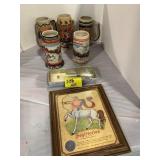 BUDWEISER STEINS, PEN SET, SAGITTARIUS PRINT