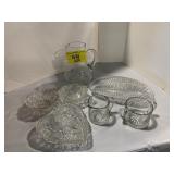 GROUP OF MANGANESE GLOW GLASSWARE