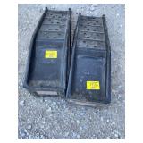 PAIR OF METAL CAR RAMPS