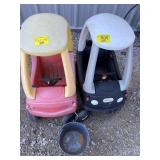 2 LITTLE TIKES CARS, COORS LITE BUCKET