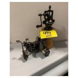 METAL & WOOD GRINDER, METAL MOTORCYCLE