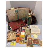 ANTIQUE MAP BOOKS & ATLAS, COOKING BOOKLETS, GUN
