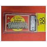 GRADED 1959 TOPPS, #223, CARDINALS TEAM, GRAY