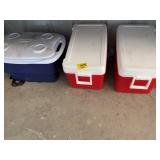 3 PLASTIC COOLERS