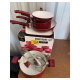 RED POTS & PANS SET, DINNERWARE SET