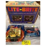 LITE BRITE, NASCAR DIECAST CARS