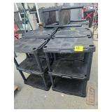 STACKABLE PLASTIC SHELVING UNITS