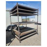 9' TALL BY 8' WIDE INDUSTRIAL METAL SHELVING UNIT