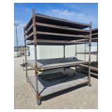 9' TALL BY 8' WIDE INDUSTRIAL METAL SHELVING UNIT