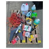 STEP STOOL, EXTENSION CORD, WATERING CAN, MOUSE