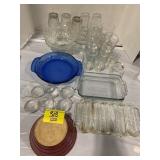 CORN GLASS BAKING PAN, GLASS CASSEROLES, ETCHED