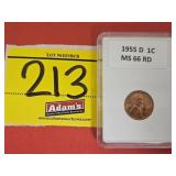 GRADED 1955-D WHEAT PENNY