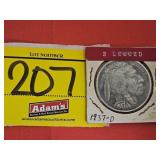 1937-D 3-LEGGED BUFFALO/INDIAN HEAD NICKEL