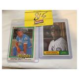 GEORGE BRETT & FRANK THOMAS BASEBALL CARDS