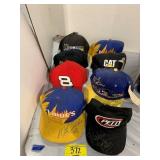GROUP OF NASCAR HATS OF ALL KINDS - SOME SIGNED