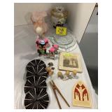 HAND PAINTED PORCELAIN VASE, MID CENTURY CLOVER