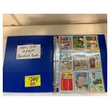 BINDER OF 10 PAGES OF 1960-70'S BASEBALL CARDS