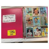 BINDER OF 10 PAGES OF 1960-70'S BASEBALL CARDS