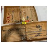 4 FLATS OF COSTUME JEWELRY