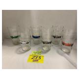 SET OF VINTAGE MOBIL OIL PROMO CAR GLASSES