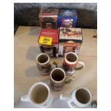 GROUP OF CARDINALS & BUDWEISER STEINS (9)